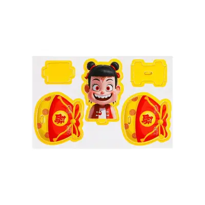 Karikatür 3D DIY El Yapımı Puzzle, Çocuk Eğitici Oyuncak - 6
