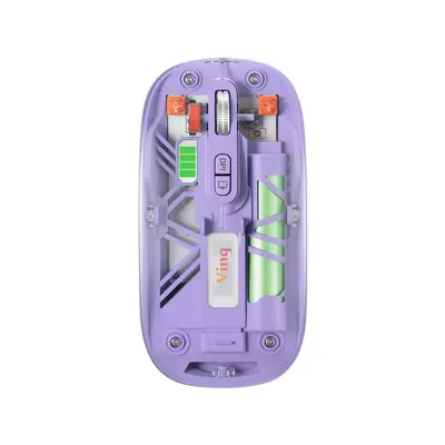 Factory Direct Wireless Bluetooth Dual Mode Transparent Mouse for Computer Laptop Business Office One-Click Desktop Return
