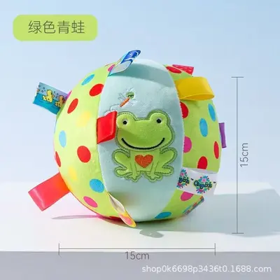 新款发声响铃宠物玩具高弹棉填充高品质印花彩带发声耐咬狗狗玩具 - 7