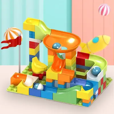 LEGO Compatible Building Blocks Ball Track Slide Set Children's Toy - 7