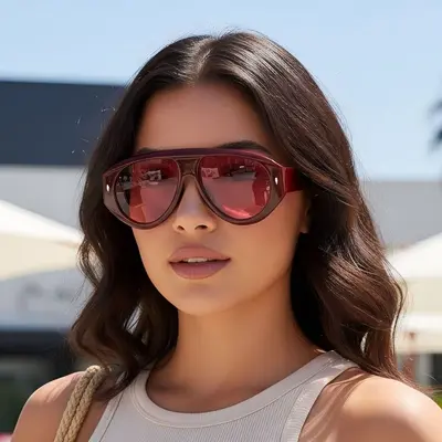 Oversize-Sonnenbrille im Punk-Stil mit Pfeildesign - 1