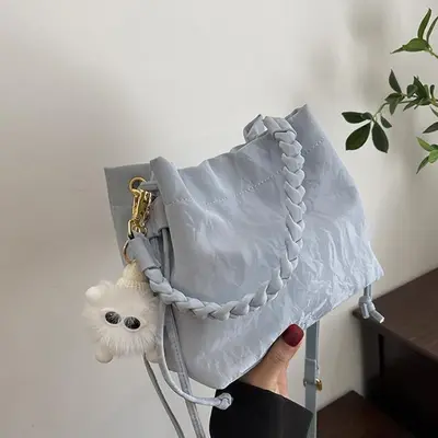 Pembe Kova Çanta, Kadın Çok Yönlü Askılı Çapraz Çanta - 7