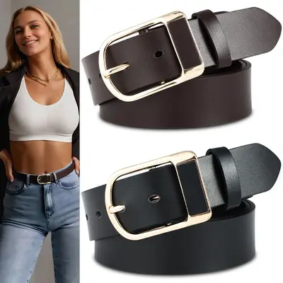 Vintage Pin Buckle Leather Belt Fashion Men's Business Casual Trousers Jeans Belt 2025 Hot Seller Manufacturer Wholesale