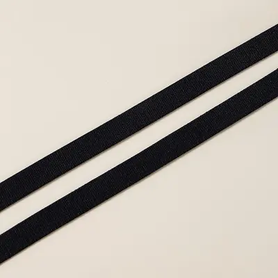 Naylon Çift Yüzlü Elastik Şerit 1 cm, Siyah ve Beyaz, İç Giyim Aksesuarı - 8