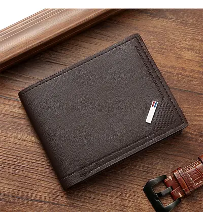 Kurze Herrenbrieftasche mit Reißverschluss und Kartenfach - 7