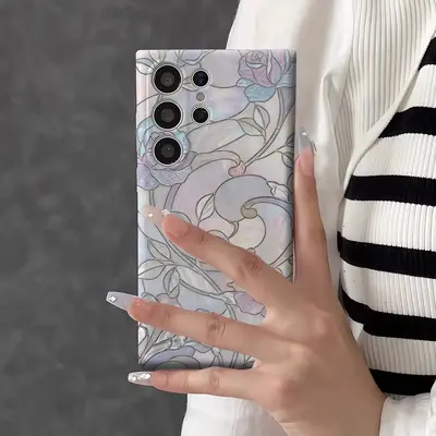 Samsung S26 Ultra abstract line floral hard shell case