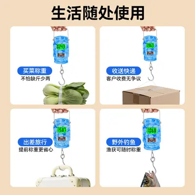 High-precision fishing express scale portable hand scale electronic weighing scale gram scale accurate vegetable sales spring hanging scale electronic balance