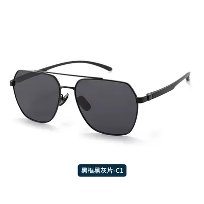 Metal Frame Polarized Men's Sunglasses, UV Protection Outdoor Shades - 6