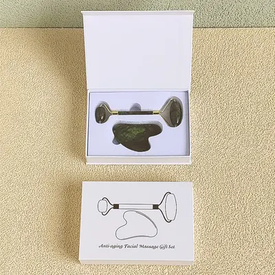 Factory direct supply scraping board gift box jade scraping roller massage tool magnetic suction book-shaped box ready for sale - 12