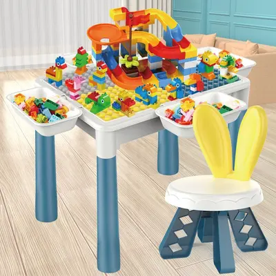 Kids Large Particle Building Block Play Table
