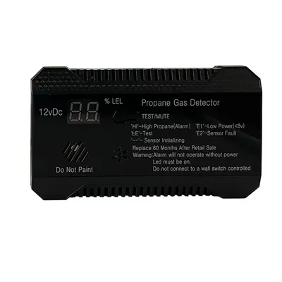 RV Propane Gas Detector, 85dB Loud Alarm, Certified Sensor - 6
