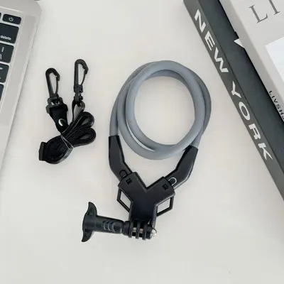Boyun askılı telefon tutucusu, yatay ve dikey çekimler arasında bir saniyede geçiş, spor kameraları için tembel stand, silikon evrensel stand. - 12