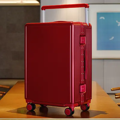 Breiter Trolley-Koffer mit Zahlenschloss und geräuscharmen Doppelrollen - 1