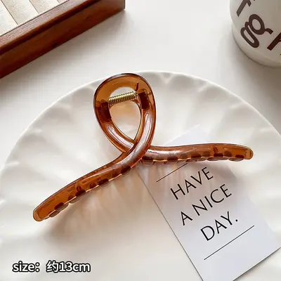 Shark Claw Hair Clip 13cm Large Acrylic Hair Clip for Women, Back of Head Hair Accessory DIY Material, Suitable for Thick Hair. - 10