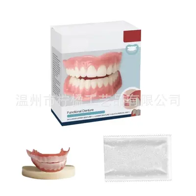 Realistic DIY Fake Teeth, Smile Veneers for Upper and Lower Teeth, Stage Props - 7