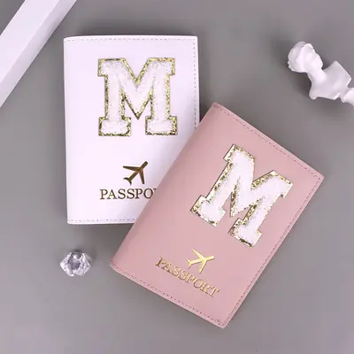 Passport holder and luggage tag set, customizable
