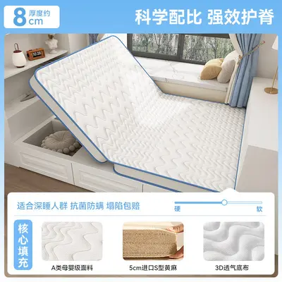 Tatami Floor Mattress, Jute and Latex, Foldable, for Dormitories - 13