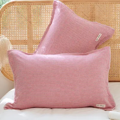 Pure Cotton Gauze Pillow Towel Set of 2, Single Size, with Ties - 12