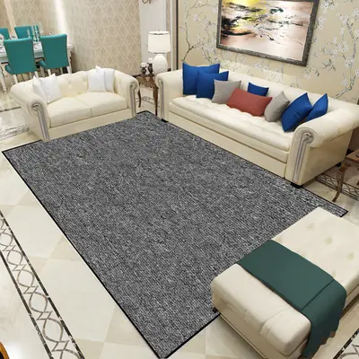 Non-Slip Velvet Flat-Weave Rug for Living Room and Bedside