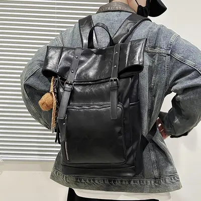 Large Capacity Men's Student Backpack and Casual Travel Bag - 3