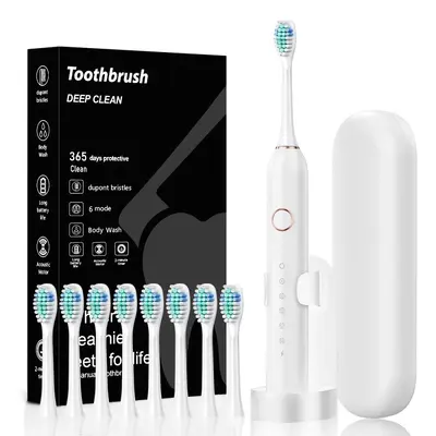 Adult Household Sonic Electric Toothbrush, 6 Modes, Soft Bristles