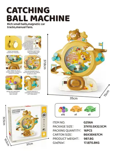 Children's Educational Bean Catching Ball Game Machine for Boys and Girls - 9