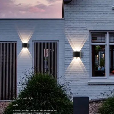 LED dış mekan su geçirmez duvar lambası, bahçe duvar lambası, villa otel koridor balkon iç ve dış mekan yukarı aşağı aydınlatma yatak odası lambası