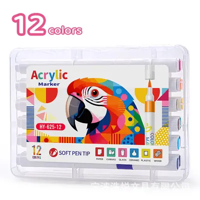 Children's acrylic marker set for art and drawing - 12
