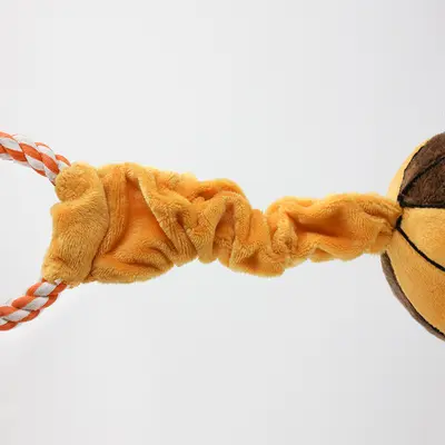 Köpek ve Kedi Çekilebilir Sesli Top Oyuncağı, İp Bağlantılı, Isırmaya Dayanıklı - 4