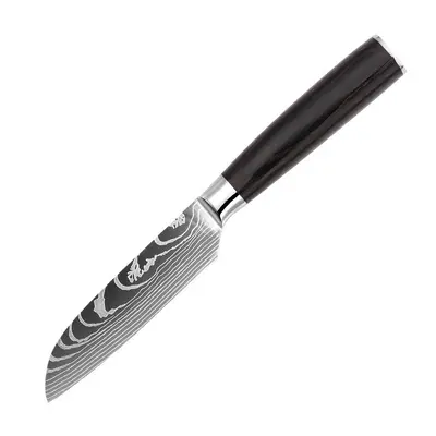 Damascus pattern kitchen knife set with chef knife - 8