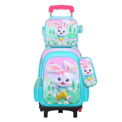 Neuer 3D-Leder-Grundschüler-Nylon-Stoff dreiteiliges Set Kinderrucksack Schulrucksack Export Lunchbox Tasche Fabrik fertig Lagerbestand - 11