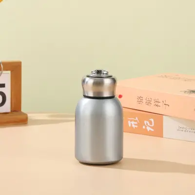 Mini Thermos Cup with Pull Ring, Pocket Size, Simple and Stylish Design - 12