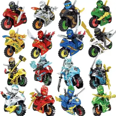 Ninja Yapı Blokları Altın Motosiklet, 6-14 Yaş Çocuklar İçin - 10