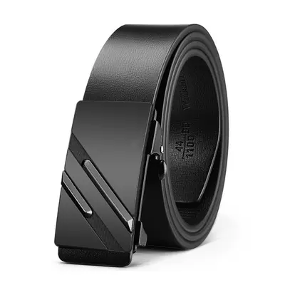 New foreign trade cross-border best-selling seamless alloy automatic buckle two-layer genuine cowhide men's belt in stock - 10
