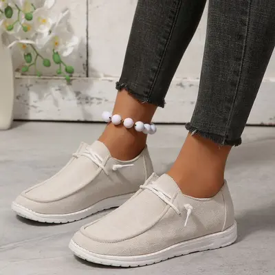 Women's Plus Size Flat Slip-On Loafers, Low-Top, 2026 Spring and Autumn - 10