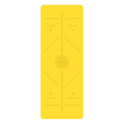 5 mm Non-Slip Natural PU Yoga Mat, Rubber Fitness and Dance Mat - 5