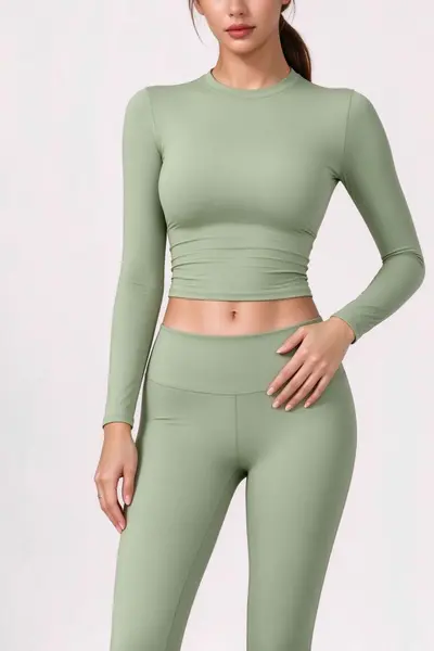 Mingda Sport-Oberteil mit Bauchkontrolle, Langarm - 10