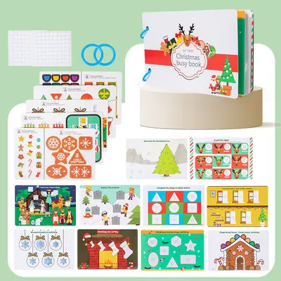 Çocuk Sessiz Etiket Kitabı Noel ve Cadılar Bayramı Temalı