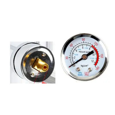 Air compressor air pump accessories pressure gauge horizontal axial pressure gauge 1 point 2 point floor heating special iron shell plastic meter valve