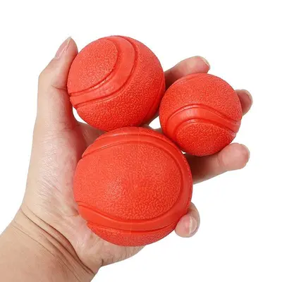 TPR Rubber Dog Ball Plain Elastic Chew Toy - 5