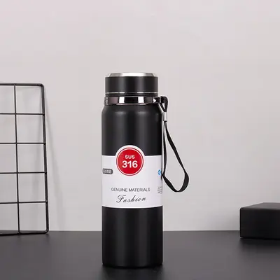 Paslanmaz çelik 316 termos bardak, büyük kapasiteli çay ve su ayırma çay bardağı, spor taşınabilir su ısıtıcısı, dış mekan - 9