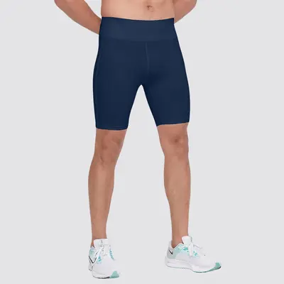 Men's Compression Shorts, Navy Blue, Quick-Dry, High Stretch - 11