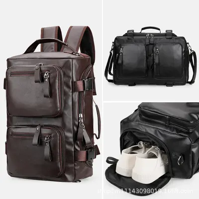 Business-Reiserucksack aus PU-Leder mit Schuhfach - 1