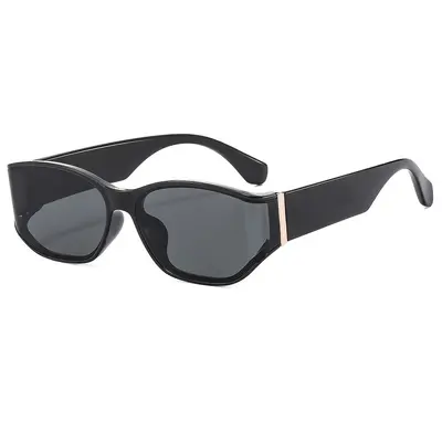 Damen-Cat-Eye-Sonnenbrille, gebogenes Glas, UV400-Schutz - 7