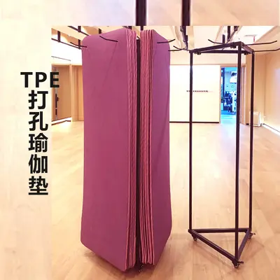 TPE delikli yoga matı, duvara asılabilir, şok emici - 5