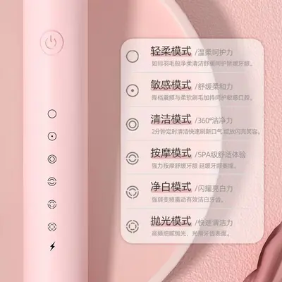 厂家批发电动软毛牙刷超声波冲牙器充电款全自动成人儿童通用牙刷