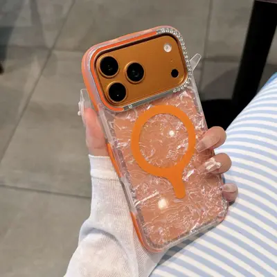 iPhone 17 phone case, glitter star design, premium, full coverage - 7
