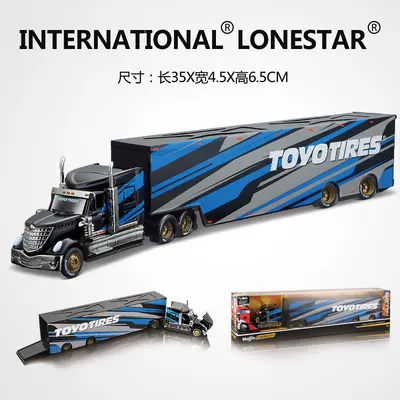Meichitu 1:64 Container Trailer Alloy Car Model, Toy for Boys - 10