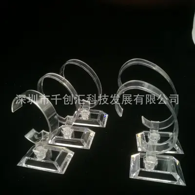 Acrylic watch display stand with C-ring
