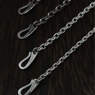 925er Silber Unisex-Halskette, Thai Silber, Vintage-Stil
